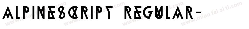 AlpineScript Regular字体转换